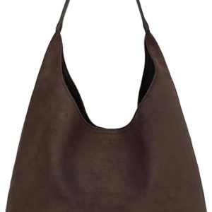 Suede Hobo Tote Bag for Women