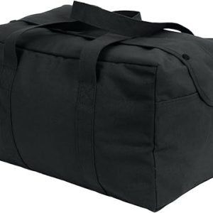 Canvas Small Parachute Cargo Bag, Black